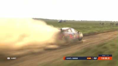 This heli footage at the 2023 Safari Rally in Kenya