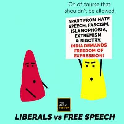 A liberal demands free speech.