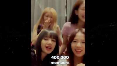 r/BLACKPINK hits 400,000 MEMBERS! Thank you so much!