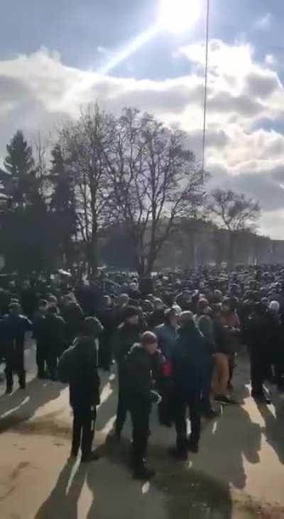 Queue to recruitment office in Zaporozhye