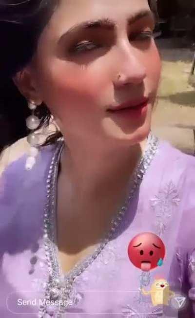 Busty paki Areej Fatima cleavage