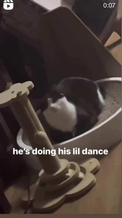 His little dance 