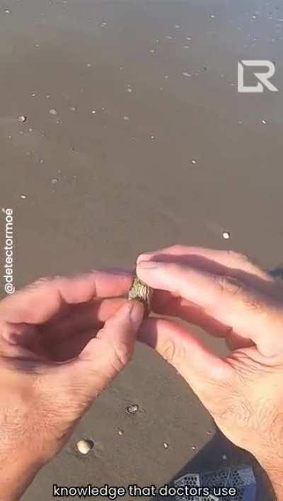 Man goes metal detecting on the beach and finds some fascinating things.