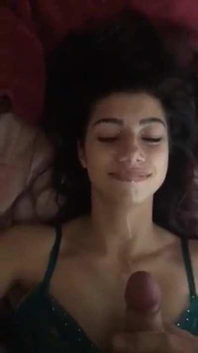 Beautiful Slut Huge Cumshot Facial POV