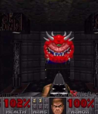 I swear to god this is the video that made me interested in Doom, and later play the entire franchise.