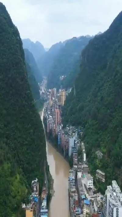 Chinese City on a River