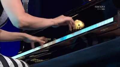 The performance of Hiromi Uehara at a French jazz festival in 2010