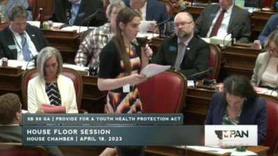 Montana congress banned transgender Representative Zooey Zepher after she told her colleagues, who are backing a bill denying transgender care to children, that they are harming kids with this bill. Please share if you support her cause. Thanks!