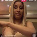 Cardi moaning on IG Live 😩