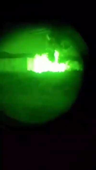 (Poor Quality) Nighttime attack on a Taliban checkpoint in Kapisa province by NRF guerrillas 12/17/23