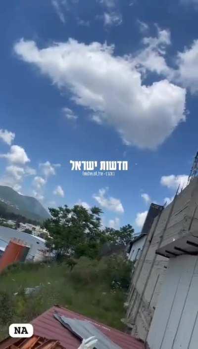 Iron Dome intercepts Hezbollah rockets over Mount Meron, Northen Israel