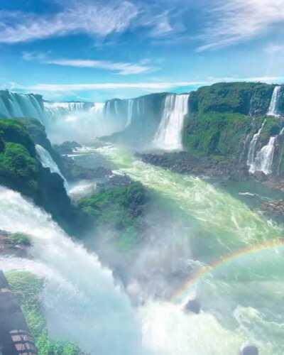 Iguazu Falls trippy gif