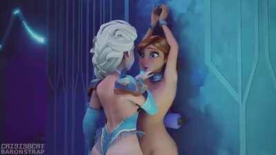 Elsa gives Anna the time of her life (BaronStrap, CrisisBeat) [Frozen]