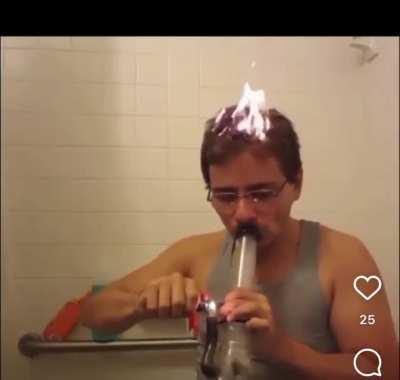 Imagine lighting your head on fire for 25 instagram likes