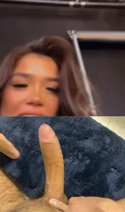 Tracy Cortez gets flashed by a big dick on Instagram live