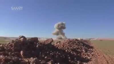 Turkish armor engages isis targets and destroys sbvied, fsa cam, Operation Euphrates Shield 2016