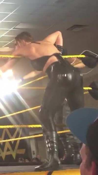 Rhea Ripley trying to get the hot tag