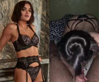 Lucy Hale. Successful lingerie photoshoot.