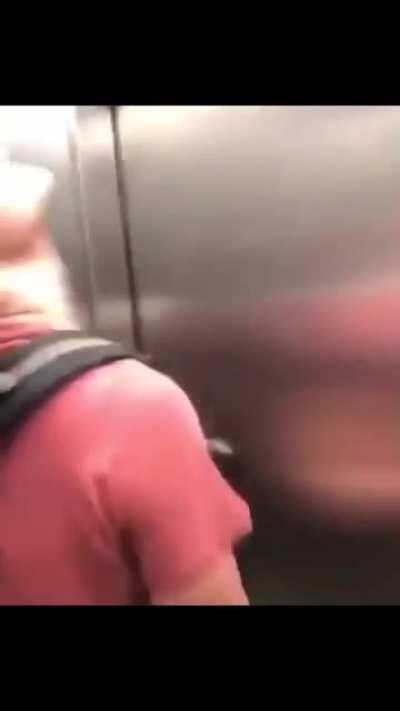 Drunk guy + elevator