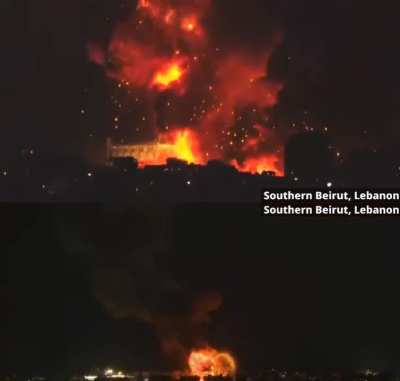 Heavy Israeli bombing continues on Beirut, Capital of Lebanon