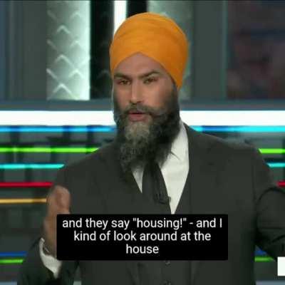 Jagmeet gives a great answer to a biased question from a debate moderator