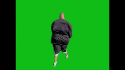 EDP walking away green screen