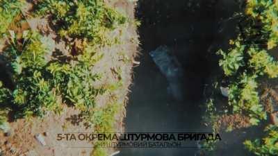 Drone drops by Ukraine's 5th Assault Brigade - Chasiv Yar
