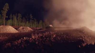 Oil well fire in Siberia put down by artillery fire, June 8 2020