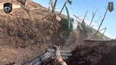 close combat in Kharkiv Oblast by the third assault brigade 