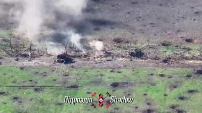 Ukrainian &quot;Shadow&quot; drone unit corrects artillery fire on the Russian infantry