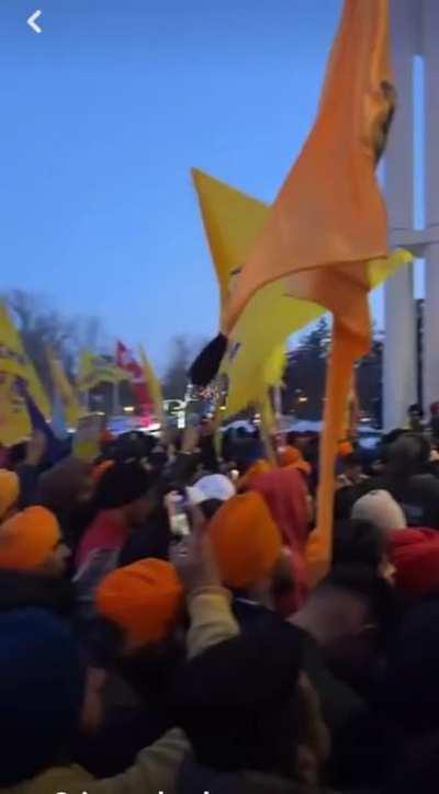 Protests at City Hall over Panjab Suspension of Democracy