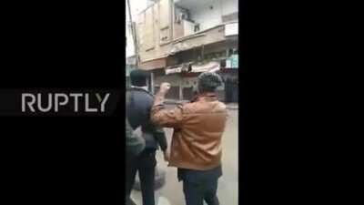 SDF forces fire at peaceful pro Assad protestors in Al-Hasakah. One killed and at least 3 injured