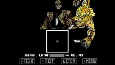 was told to post this here, Jotaro vs Dio but it's Undertale