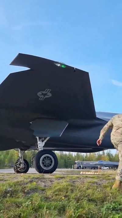 USAF F-35's on a Finnish Highway.