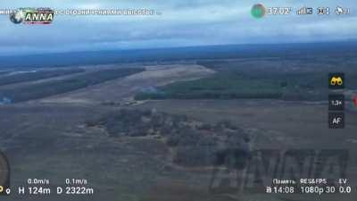 Tank Battle between two Ukrainian and three Russian tanks at a distance of 500 meters