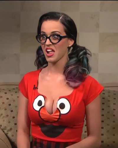 Katy Perry - in that Elmo is the best she's ever looked