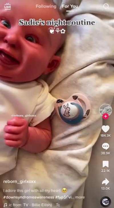 Posting Reborn Doll videos are one level of cringe… but posting Reborn Dolls with Down Syndrome is a whooooolllleee other level