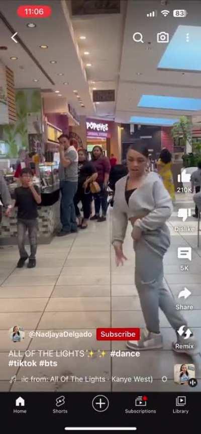 Hey kid watch out while I block the public area for my stupid Tik Tok dance