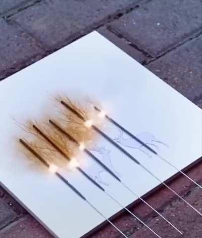 Simple but beautiful art with sparklers