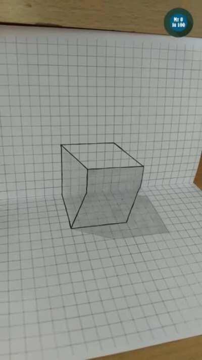 3D cube illusion