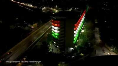 The iconic landmarks of Hyderabad been illuminated on the occasion of 72nd Republic Day. ( Video Credit: Govt of Telangana)