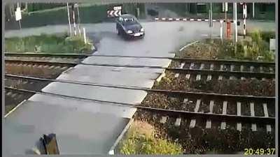 Car meets train