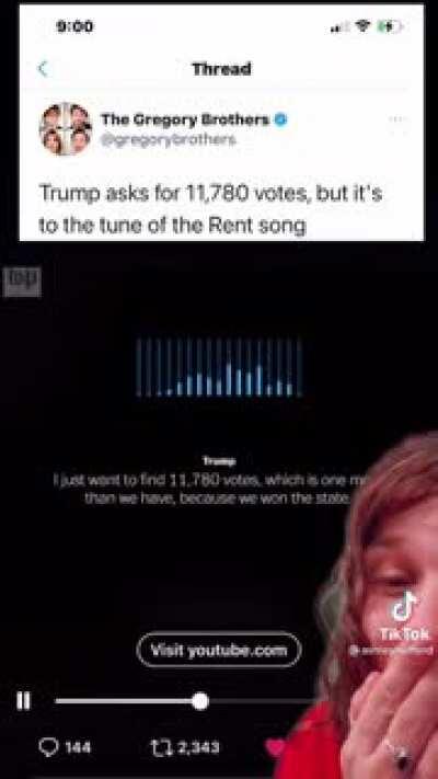 Election Fraud: The Musical. Trump asks for 11,780 votes but to the tune of “Seasons of Love,” From “Rent”