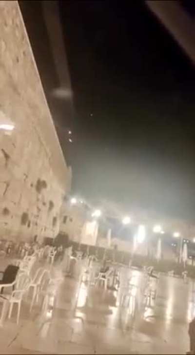 A view of the attack from the Western Wall in Jerusalem