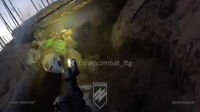 GoPro footage of a russian getting shot in the face at close range by a soldier from the 12th 