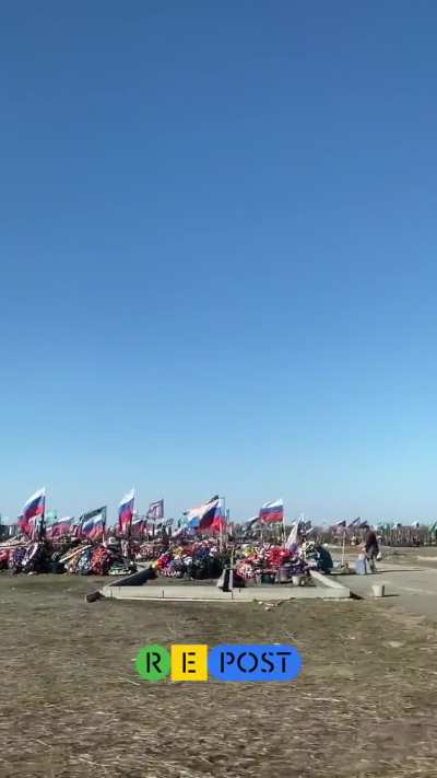 Hundreds of graves of Russian soldiers at Stavropol’s Krestovozdvizhensky Cemetery (October 2024)