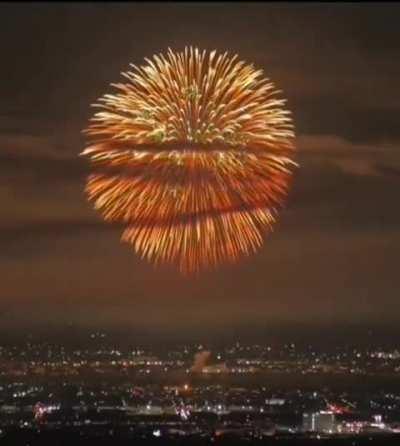 The world's largest firework launched over Nagaoka, Japan.
