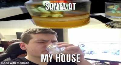 Santa is now hydrated