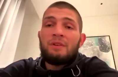 Two weeks before Khabib's last fight in UFC