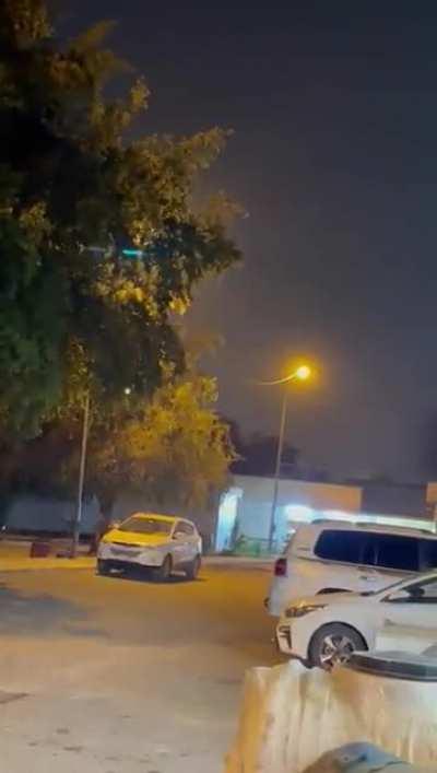 Video purportedly showing rocket attack on U.S. embassy in Baghdad last night, U.S. military’s C-RAM engaging.